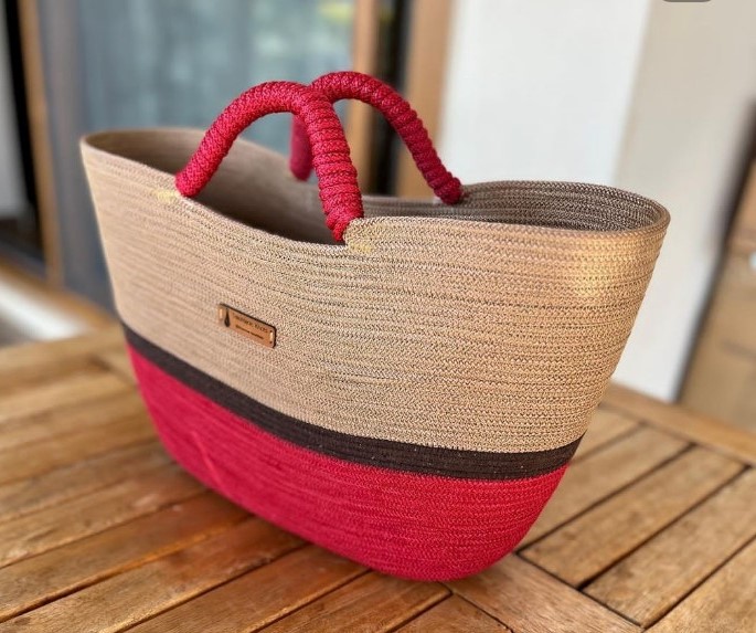 Golden Dusk Sling Bag - Elegant Jute Bag