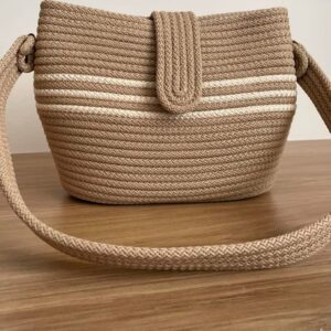 Top Handle Tote - Woven Shoulder Bag For