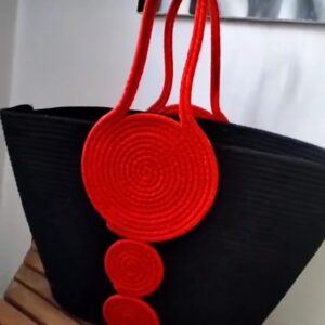 Natural Cane Sling Bag - Grass Design