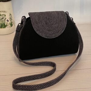 Elegant Woven Black Crossbody Bag