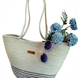 Beige Eco & Friendly Jute Women'S Tote Shoulder