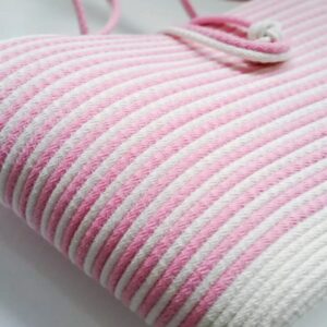 Eco Carry: Jute-Cotton Bag Ensemble Pnk-Wht