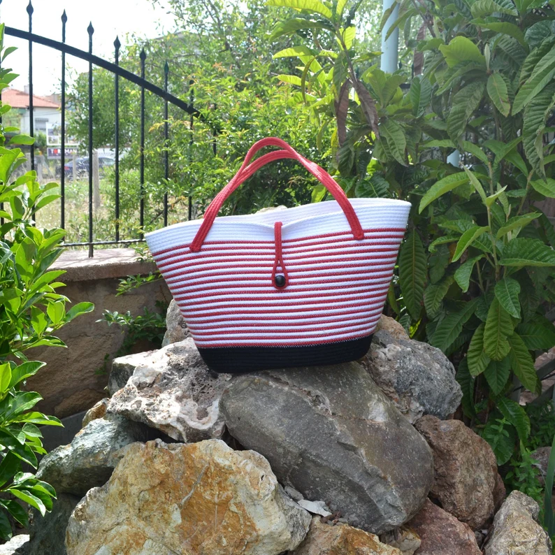 Enviro Totes By Fashionable Jute-Cotton Bags In White - Image 2