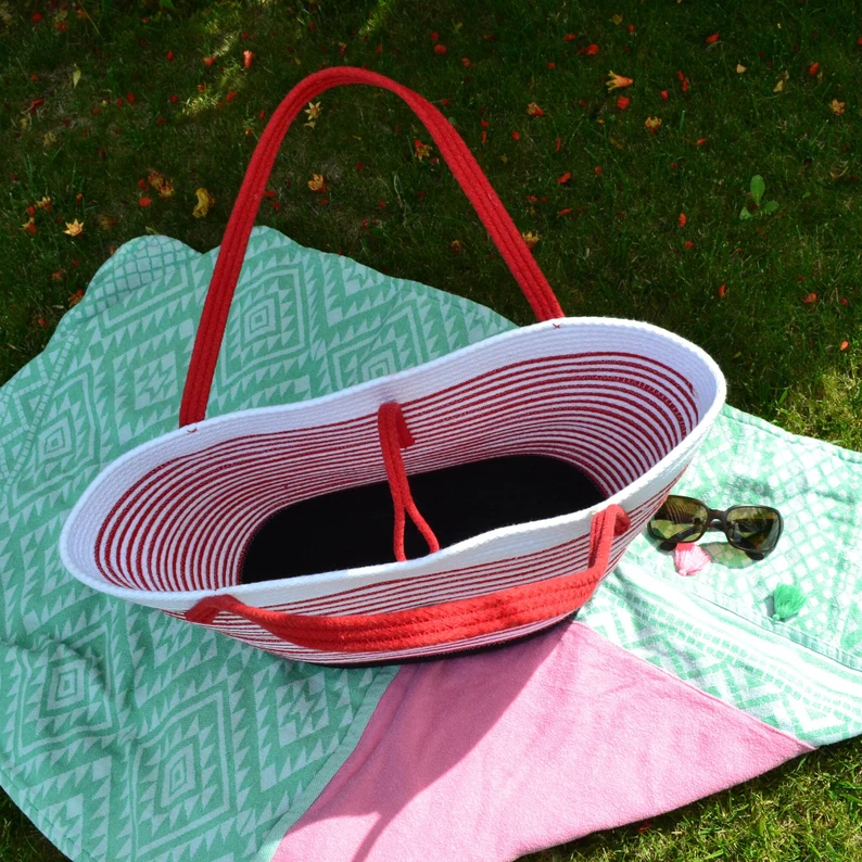 Enviro Totes By Fashionable Jute-Cotton Bags In White - Image 6