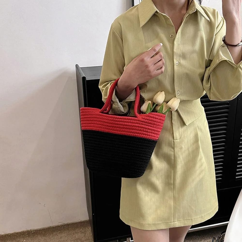 Bag With Black And Red Color With Eco