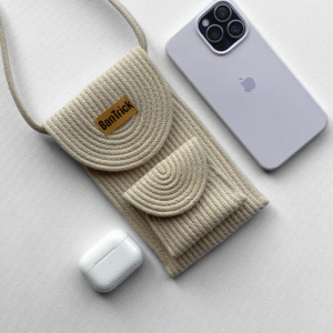 Sustainable Mobile Pouch - Jute-Cotton Phone Bag For