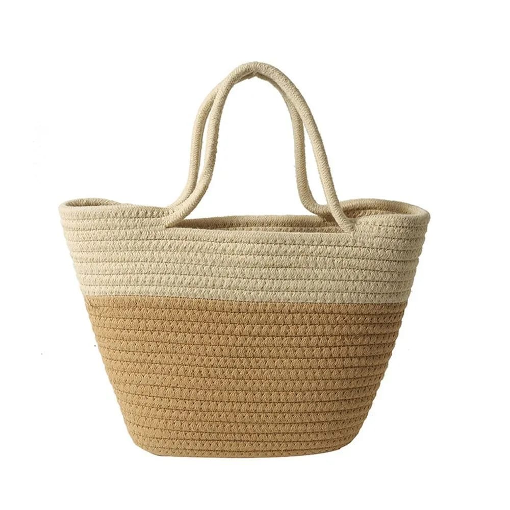 Her Ecoessentials- 'S Cotton & Jute Linecarry Tote - Image 2