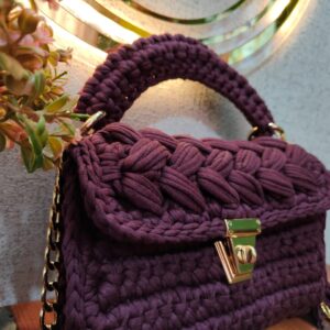 Hand Knitted Swivel Clasps Snap Hook Crochet Bag