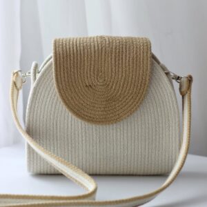 Cotton Rope/ Jute /Small Dry grass/Natural Cane/Chic Dry Grass Bag/Super Area Rugs/All Natural Soft Jute Braided Hand-Woven Rug Natural Black-Pink Oval Mat