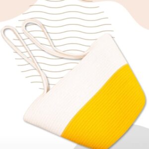 Cotton Rope/ Jute /Small Dry grass/Natural Cane/Chic Dry Grass Bag/Cotton Rope Woven Bag For Women Vibrant Cotton Rope Handbag Chic Large Tote For Women,Stylish Carryall & Shoulder White-Yellow Bag