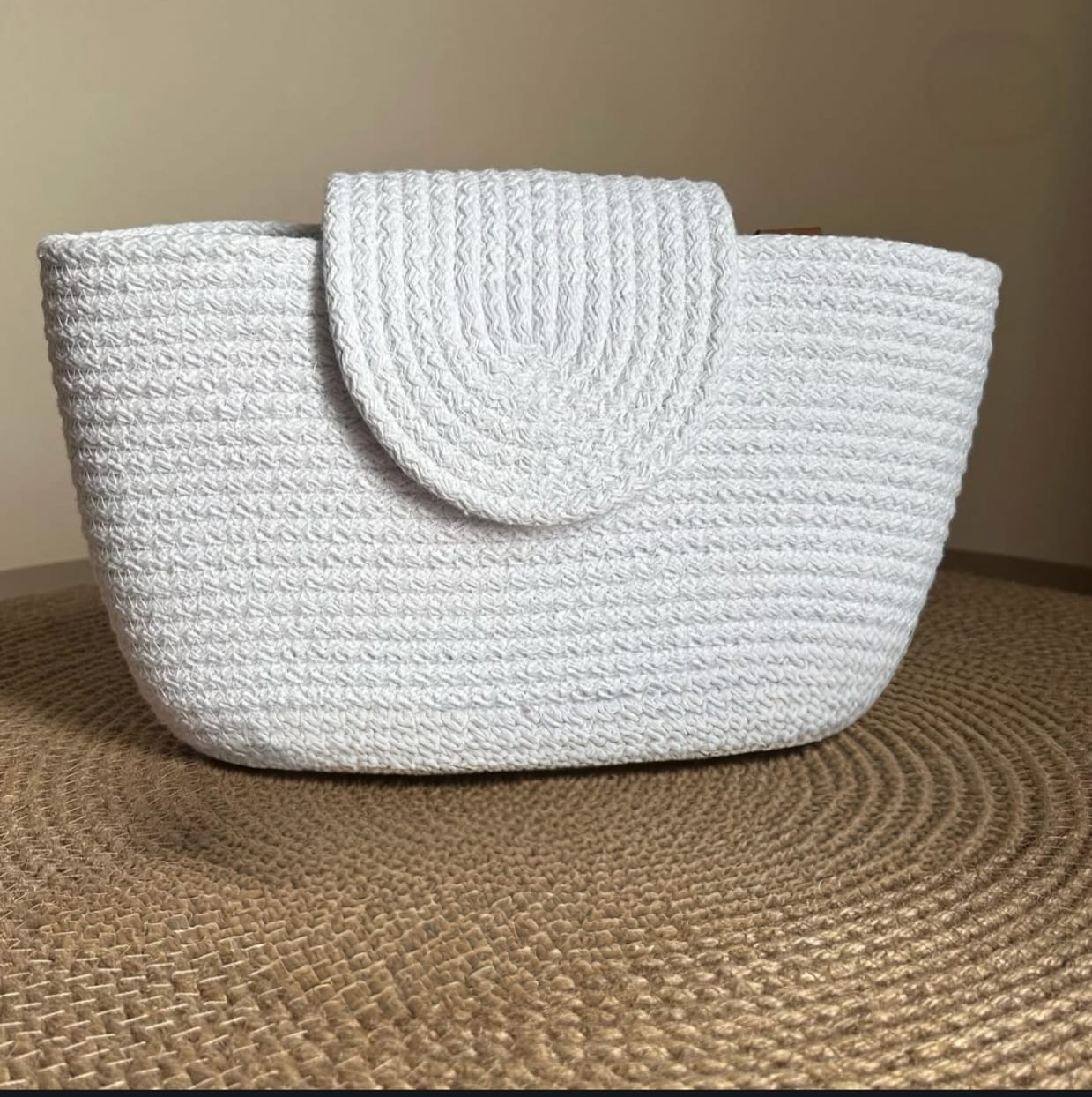 Cotton Rope/ Jute /Small Dry grass/Natural Cane/Chic Dry Grass Bag/Cotton Rope Woven Bag For Women Vibrant Cotton Rope Handbag Chic Large Tote For Women,Stylish Carryall & Shoulder White Bag